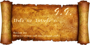 Ihász István névjegykártya